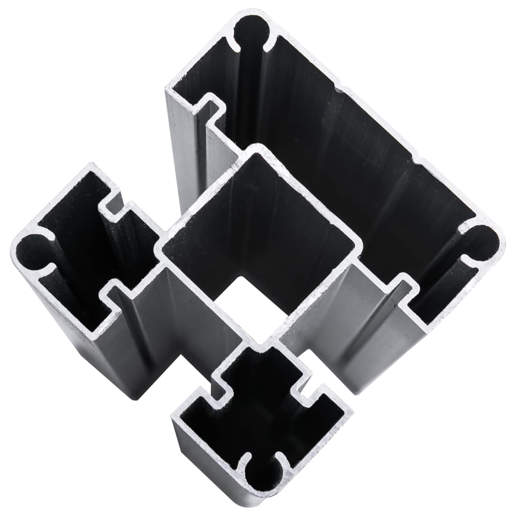 WPC Zaun-Set 1 Quadrat + 1 Schräge 273x186 cm Grau