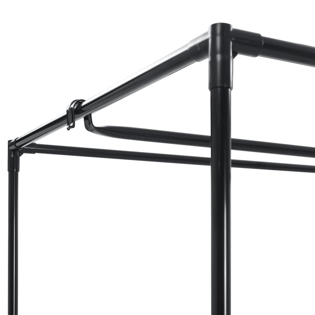 Kleiderschrank Schwarz 75×50×160 cm