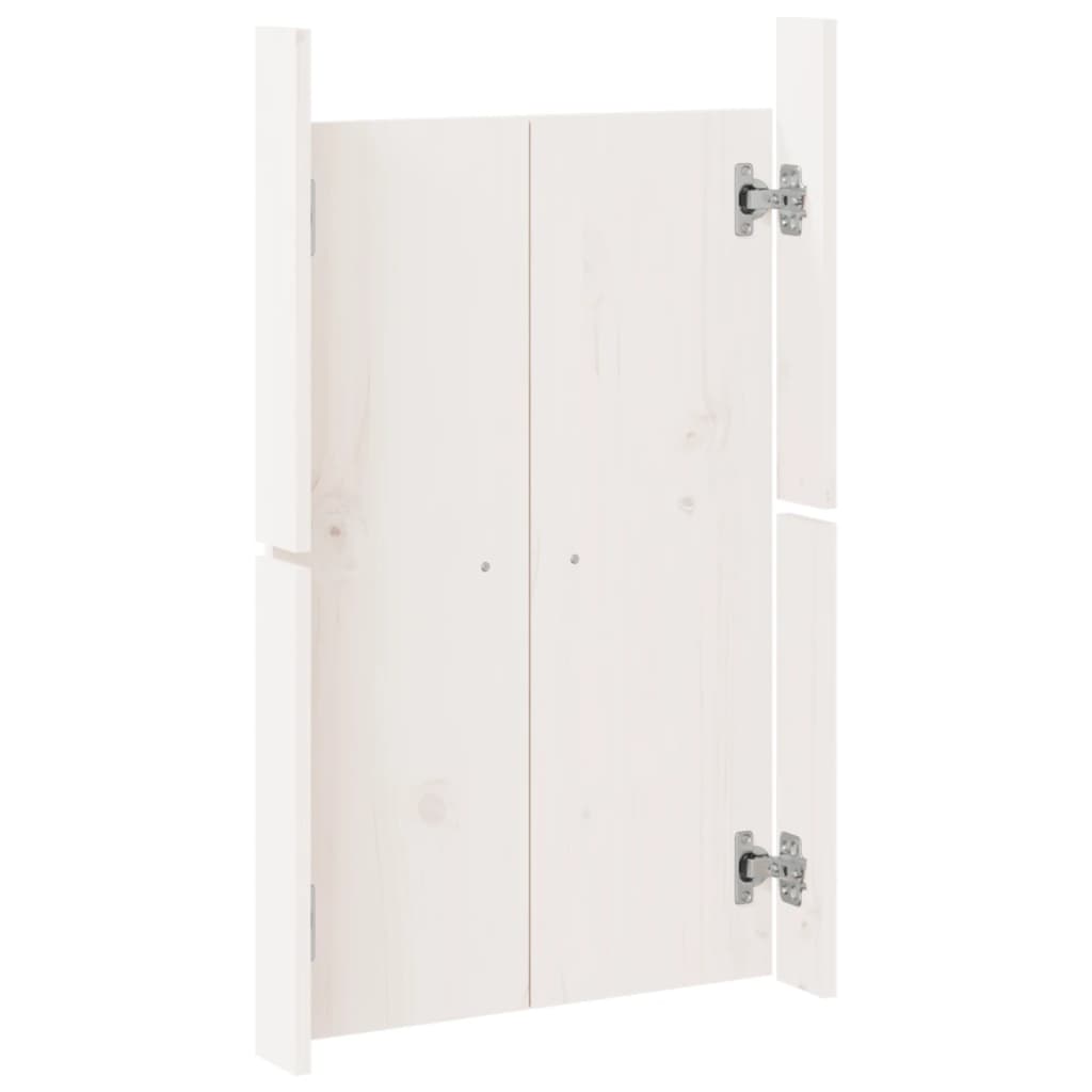 Türen für Outdoor-Küche 2 Stk. Weiß 50x9x82cm Massivholz Kiefer