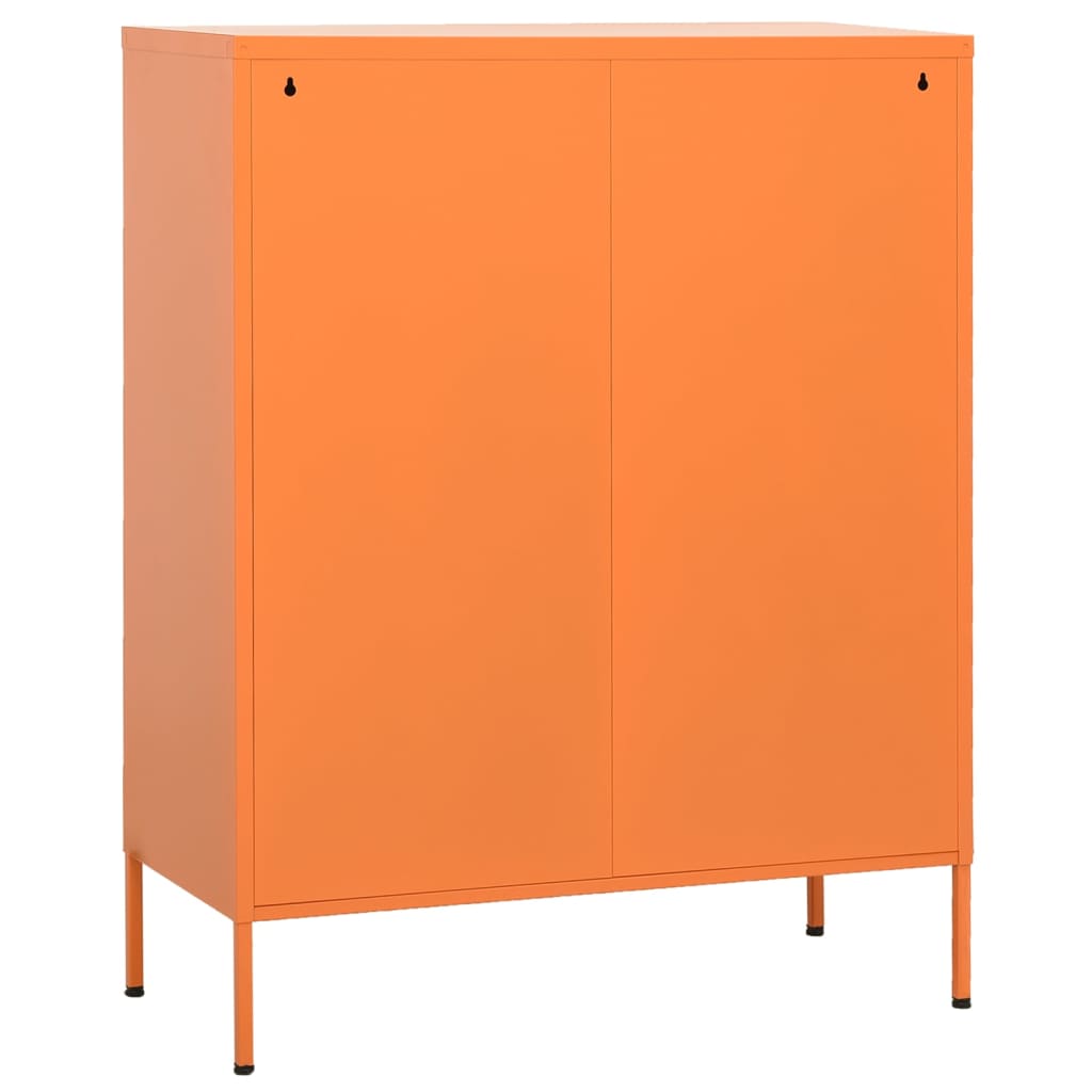 Lagerschrank Orange 80x35x101,5 cm Stahl    