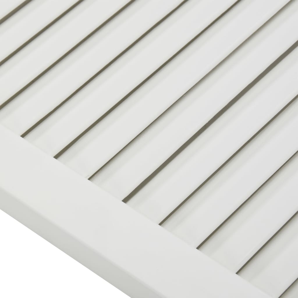 Schranktüren Lamellen-Design 4 Stk. Weiß 69x59,4 cm Massivholz
