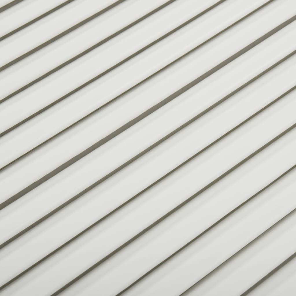 Schranktüren Lamellen-Design 2 Stk Weiß 61,5x49,4 cm Massivholz