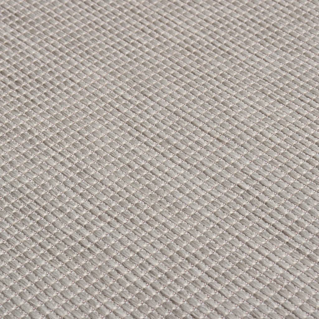 Outdoor-Teppich Flachgewebe 160x230 cm Taupe