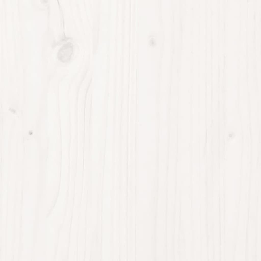 Nachttisch Weiß 50x35x61,5 cm Massivholz Kiefer