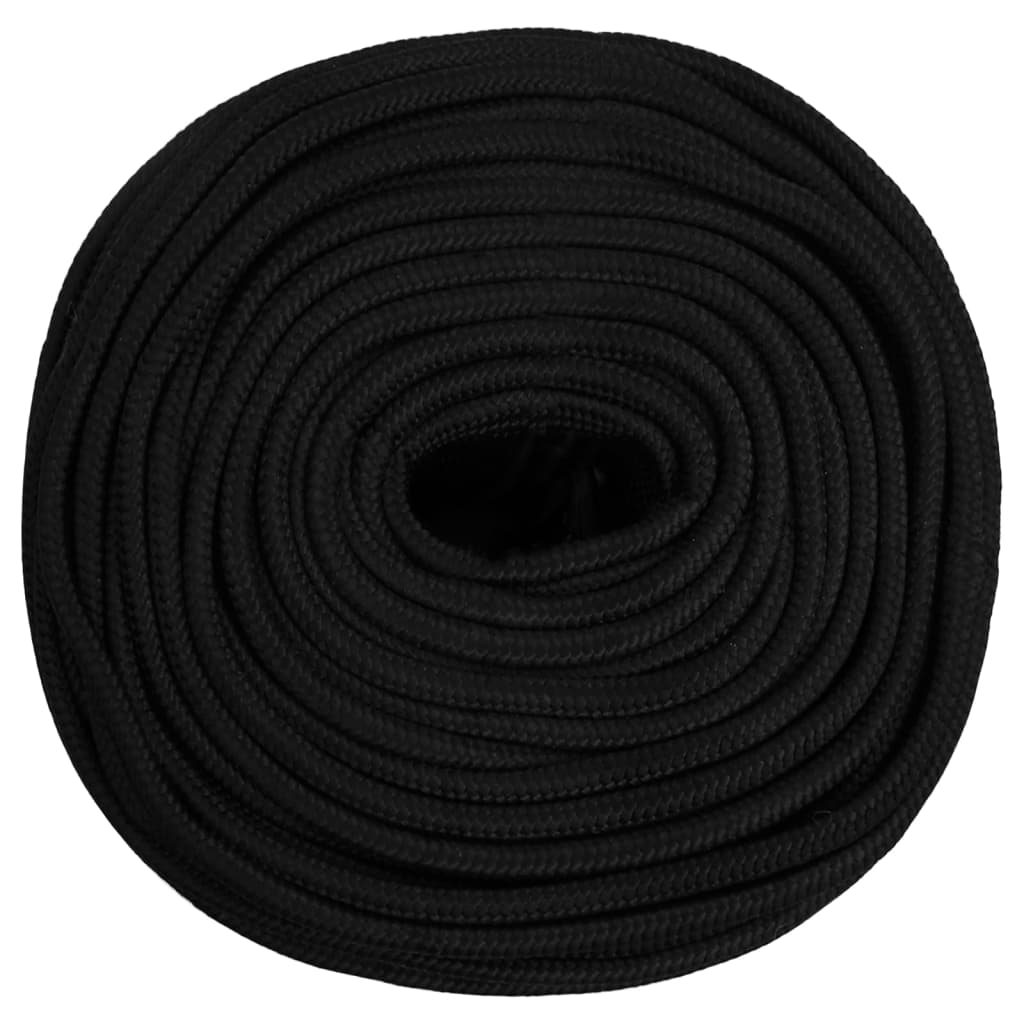 Arbeitsseil Schwarz 6 mm 100 m Polyester