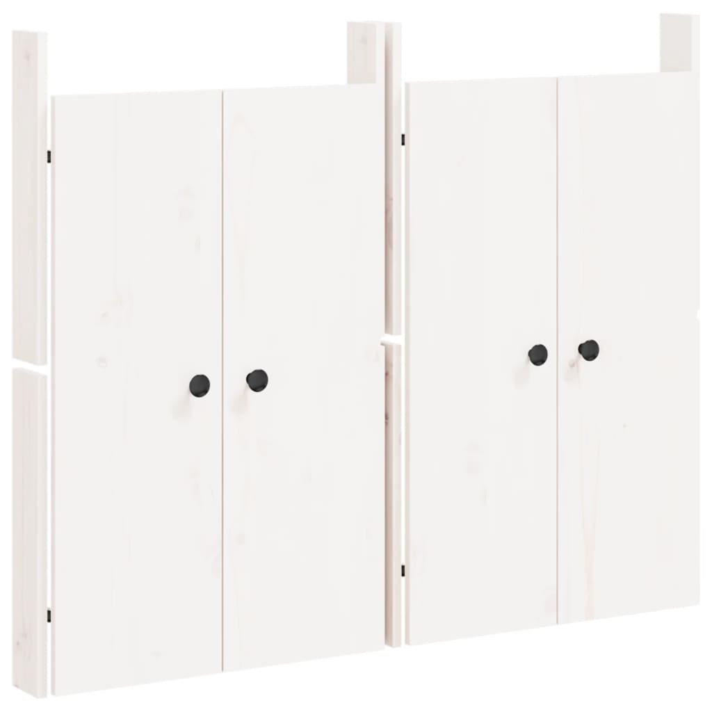 Türen für Outdoor-Küche 2 Stk. Weiß 50x9x82cm Massivholz Kiefer