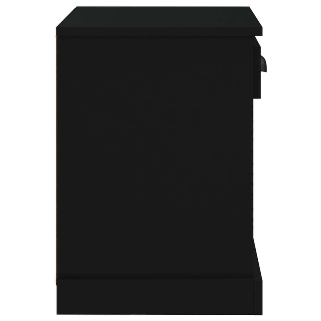Nachttisch Schwarz 43x36x50 cm