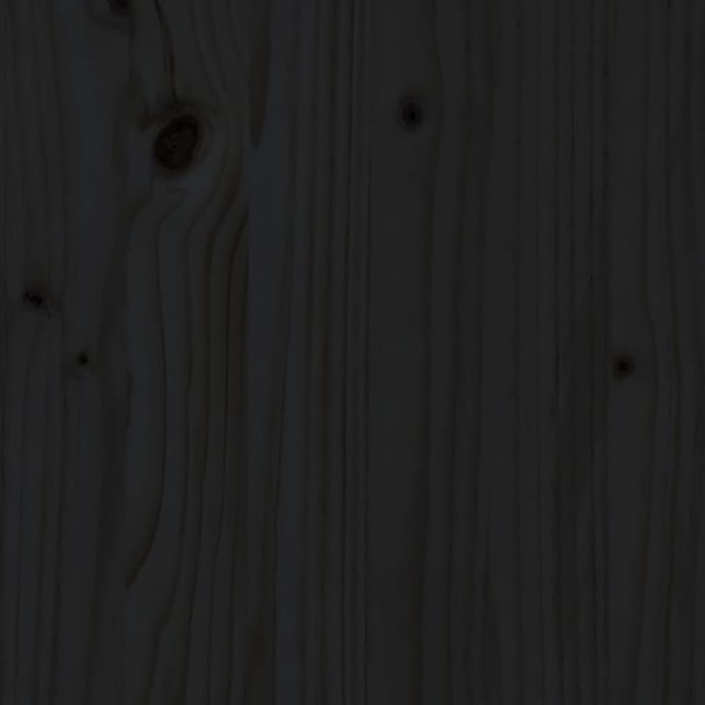 Nachttisch Schwarz 60x34x51 cm Massivholz Kiefer