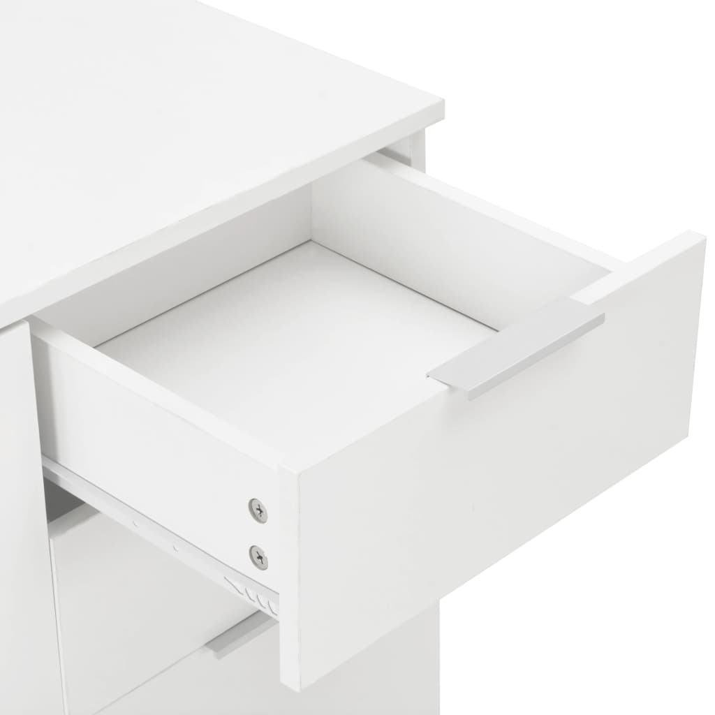 Sideboard Hochglanz-Weiß 107x35x80,5 cm