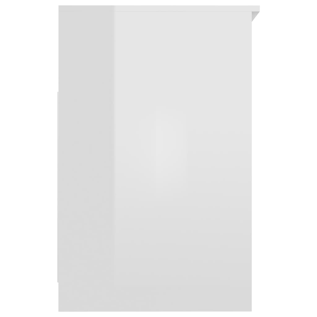 Sideboard Schubladen Hochglanz-Weiß 40x50x76 cm Holzwerkstoff