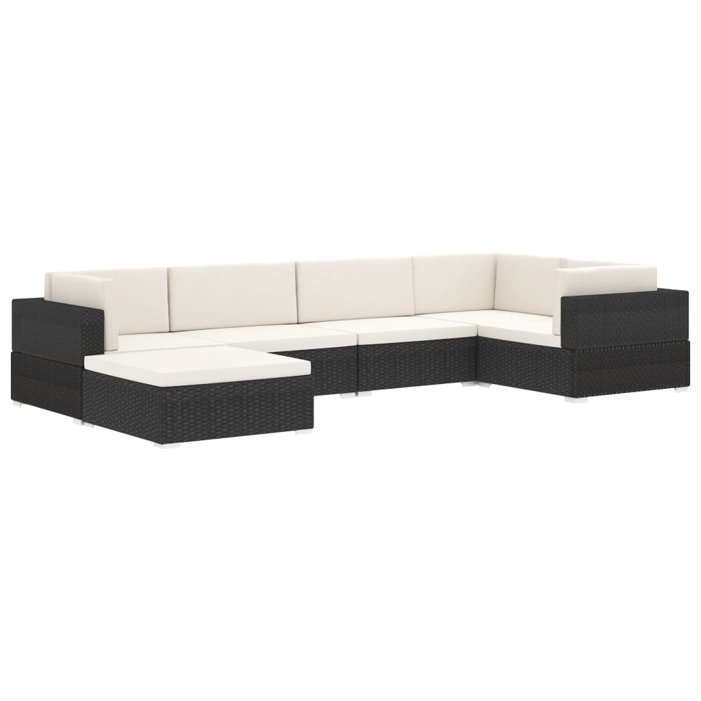 Modular-Sofa-Mittelteil 1 Stk. + Auflagen Poly Rattan Grau
