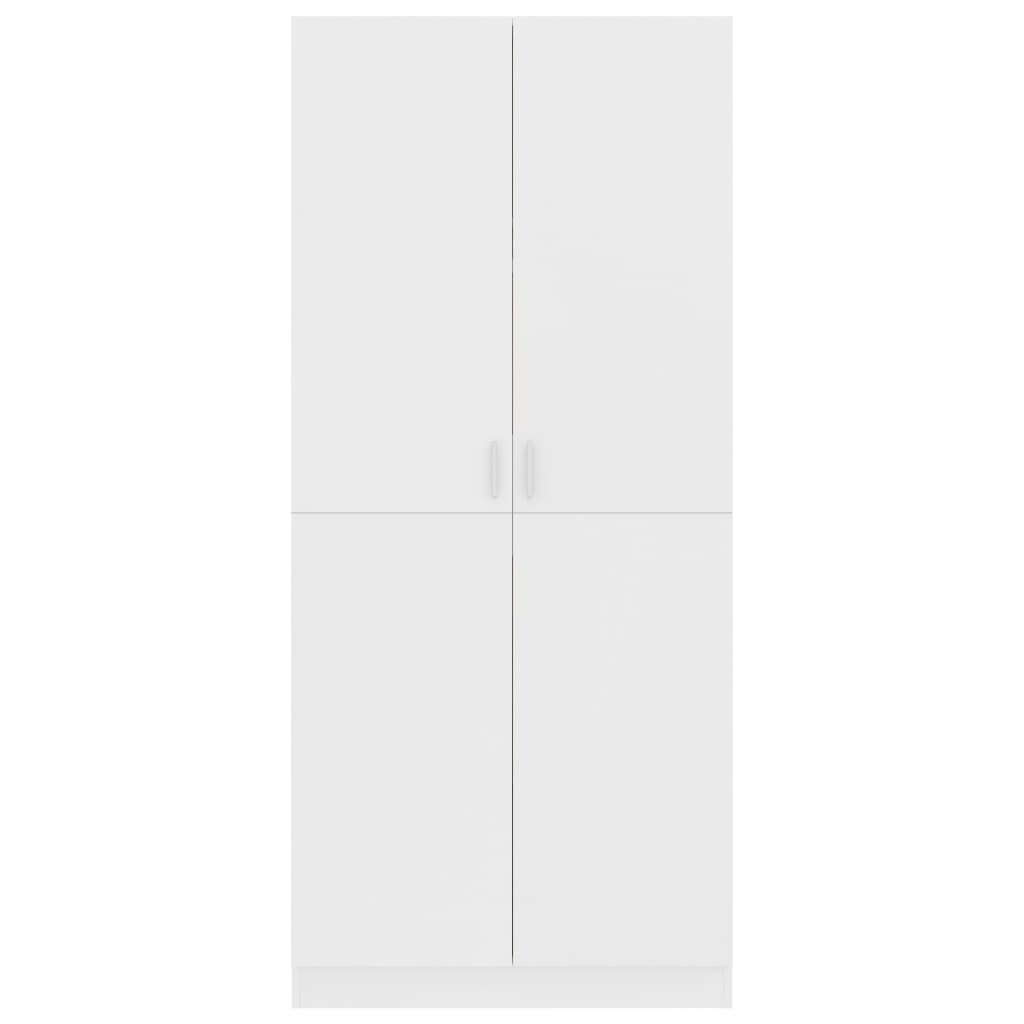 Kleiderschrank Weiß 80x52x180 cm Holzwerkstoff