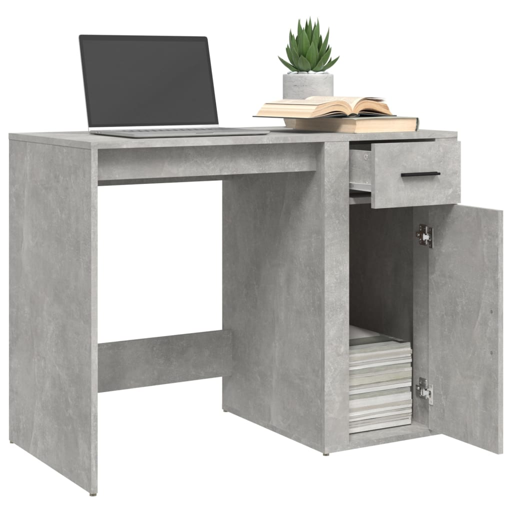 Schreibtisch Betongrau 100x49x75 cm Holzwerkstoff
