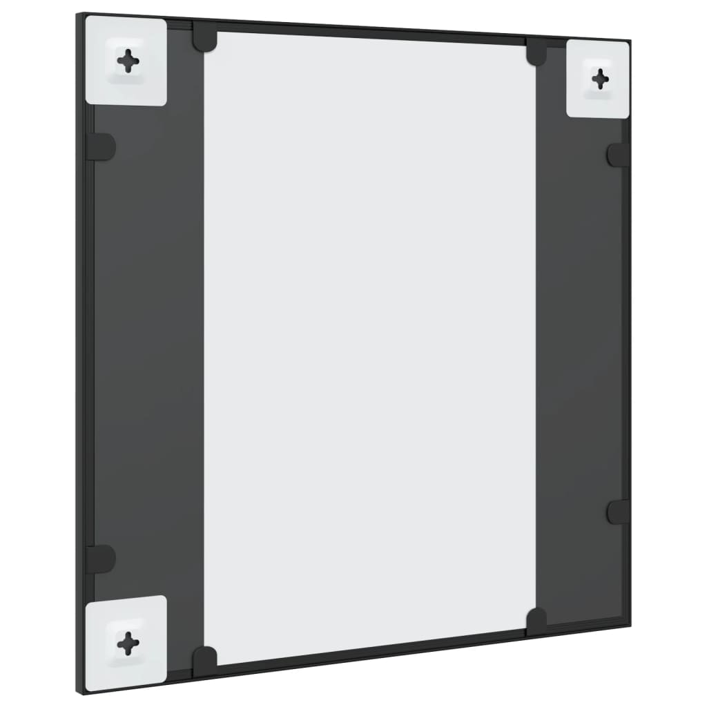 Wandspiegel Schwarz 50x50 cm Quadratisch Eisen