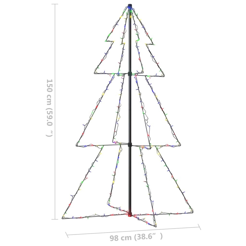 Weihnachtsbaum in Kegelform 200 LEDs Indoor Outdoor 98x150 cm