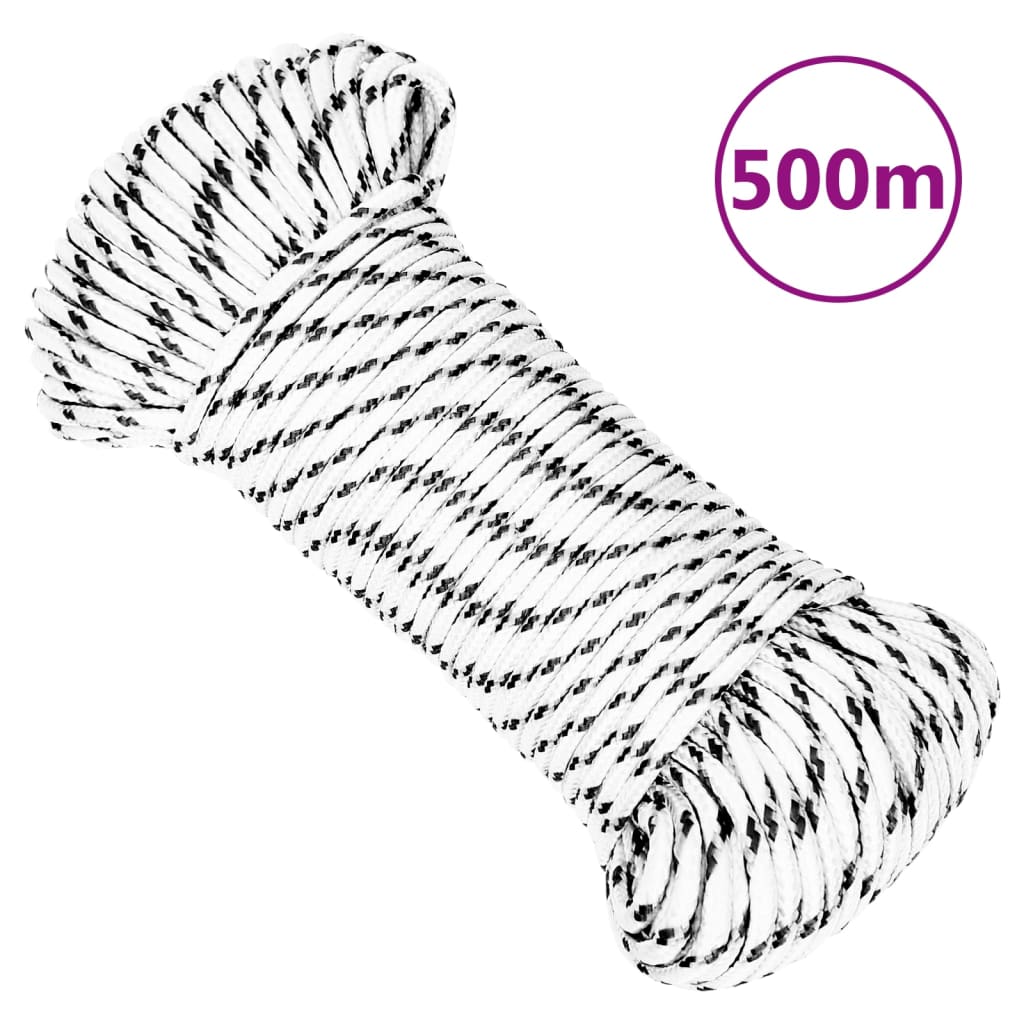 Bootsseil Geflochten Weiß 5 mmx500 m Polyester