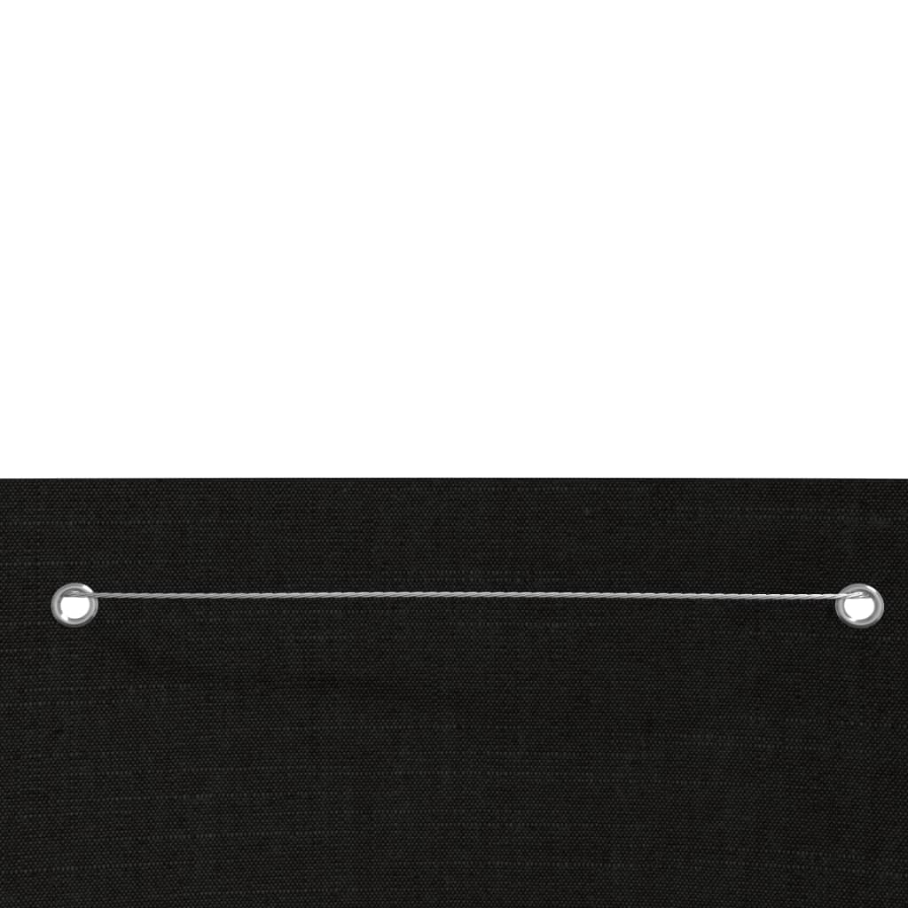 Balkon-Sichtschutz Schwarz 120x240 cm Oxford-Gewebe