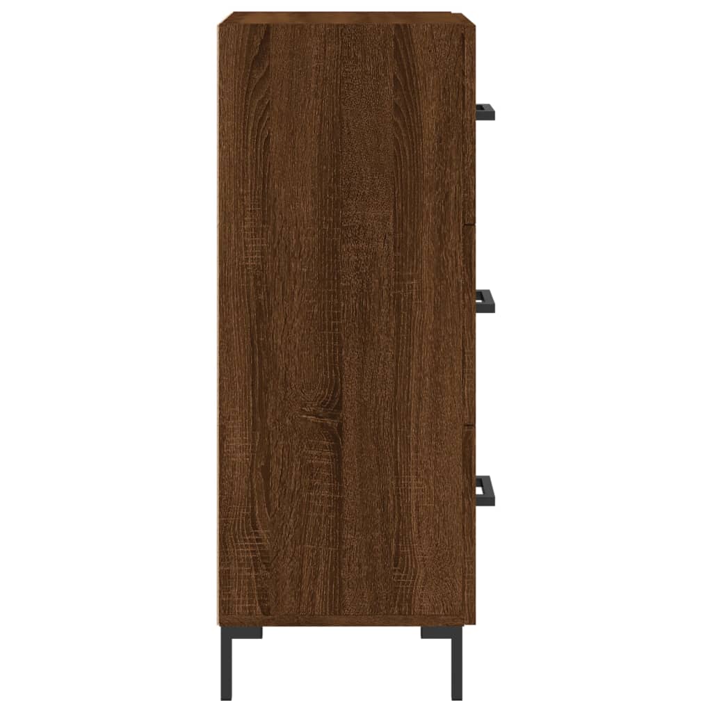 Sideboard Braun Eichen-Optik 34,5x34x90 cm Holzwerkstoff