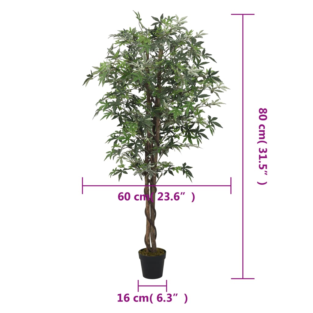 Ahornbaum Künstlich 224 Blätter 80 cm Grün