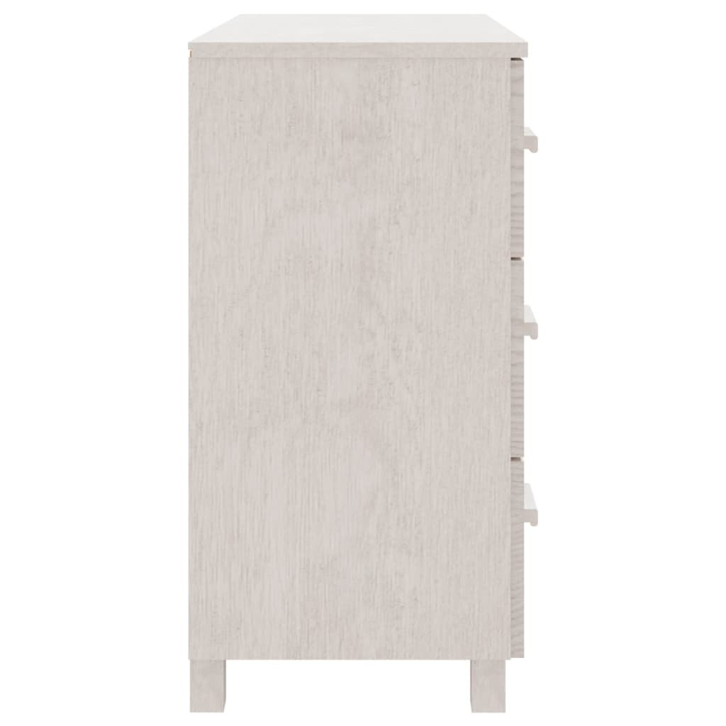Sideboard HAMAR Weiß 90x40x80 cm Massivholz Kiefer