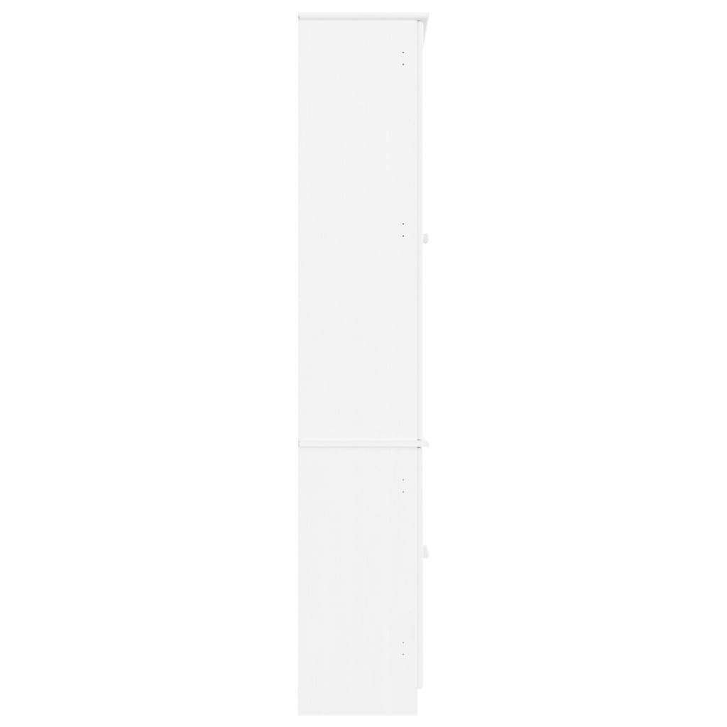 Vitrinenschrank ALTA Weiß 77x35x186,5 cm Massivholz Kiefer