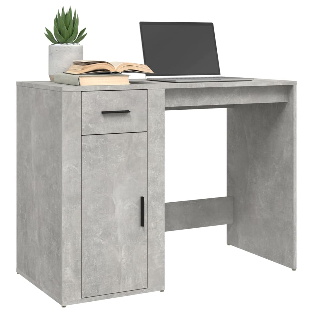 Schreibtisch Betongrau 100x49x75 cm Holzwerkstoff