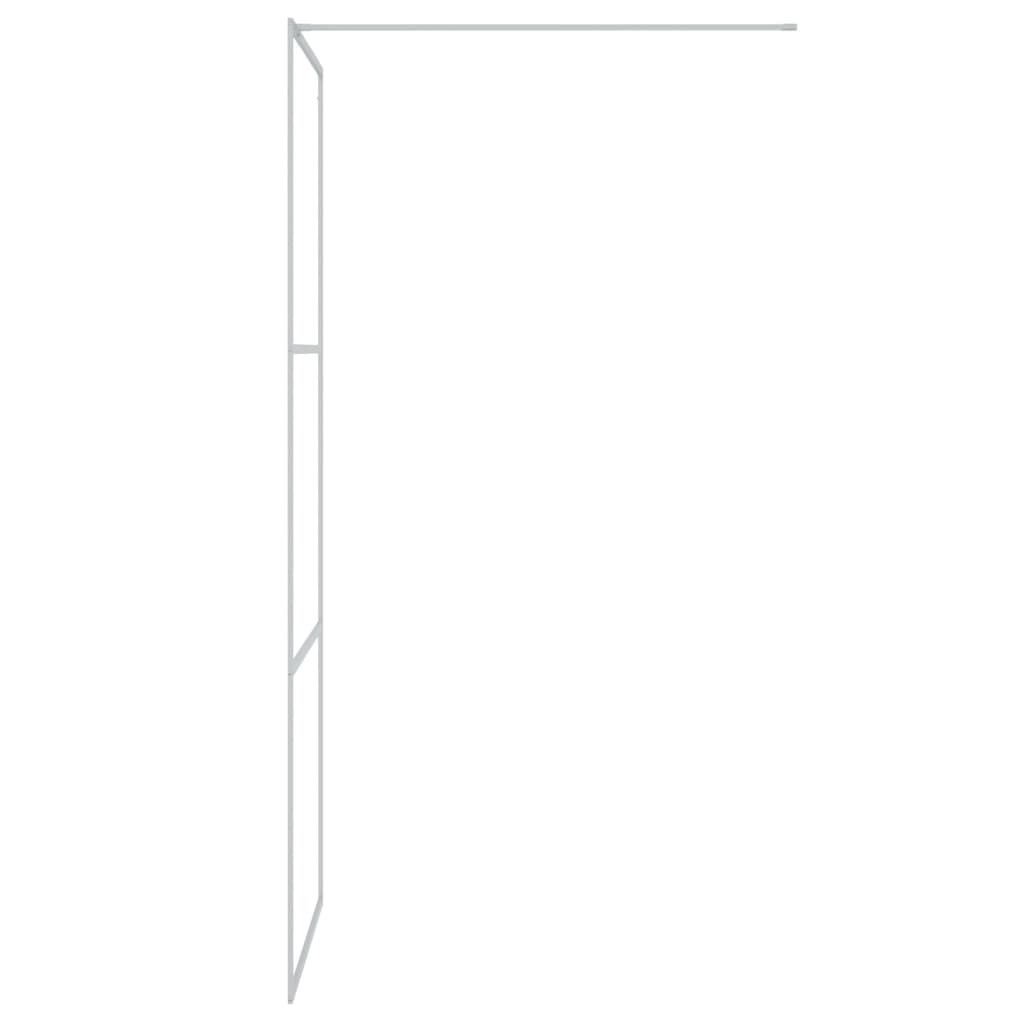 Duschwand für Begehbare Dusche Silbern 80x195 cm ESG-Klarglas