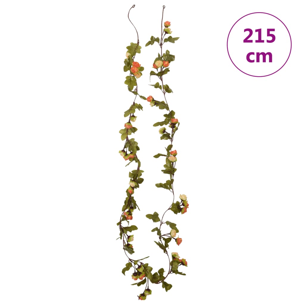 Künstliche Blumengirlanden 6 Stk. Abendrot 215 cm