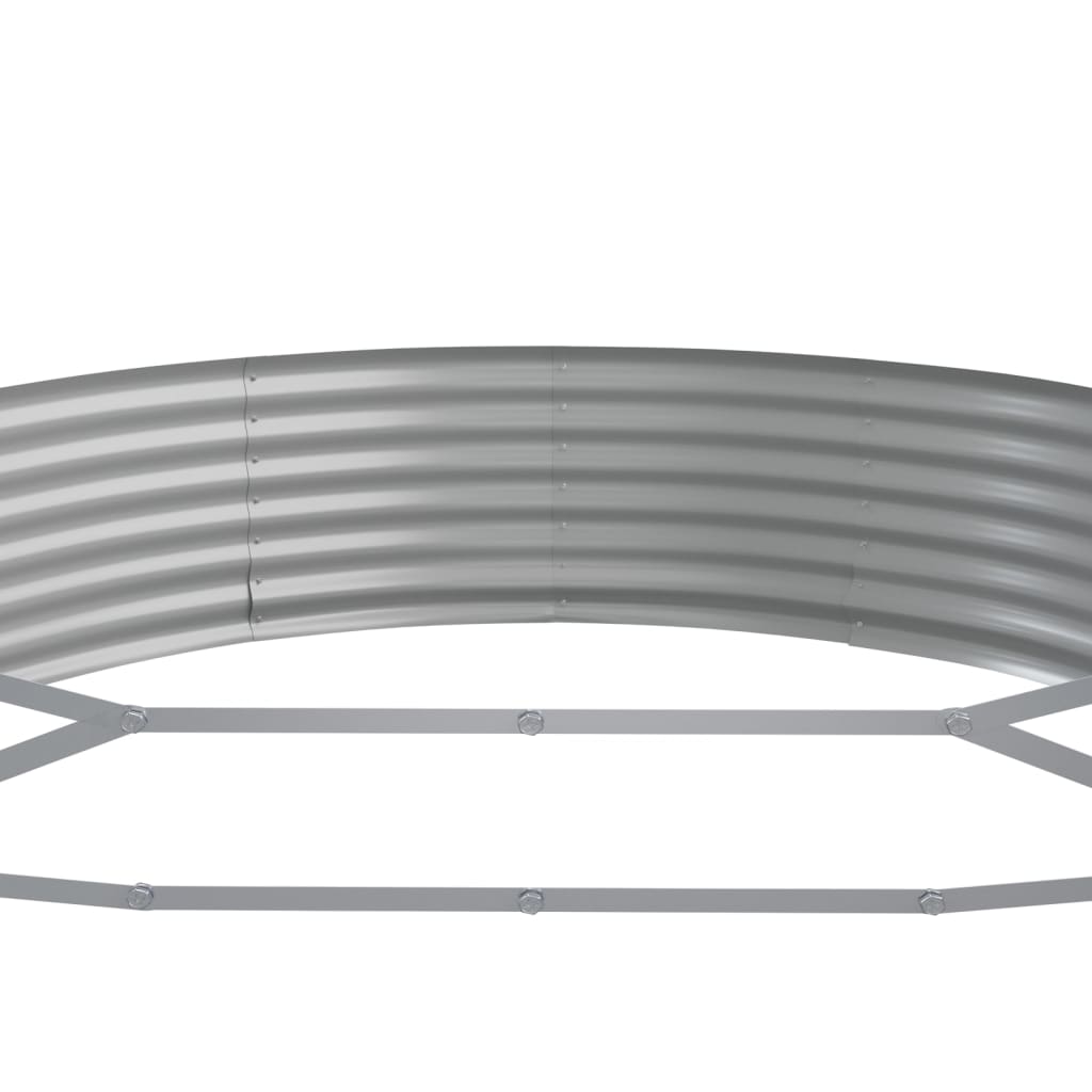 Hochbeet Pulverbeschichteter Stahl 523x140x36 cm Grau