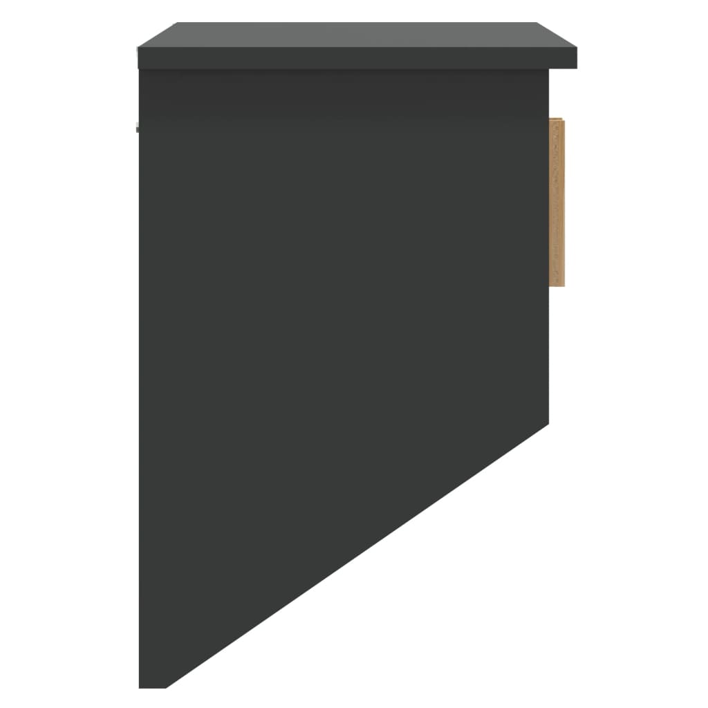 Wandgarderobe mit Haken Schwarz 80x24x35,5 cm Holzwerkstoff
