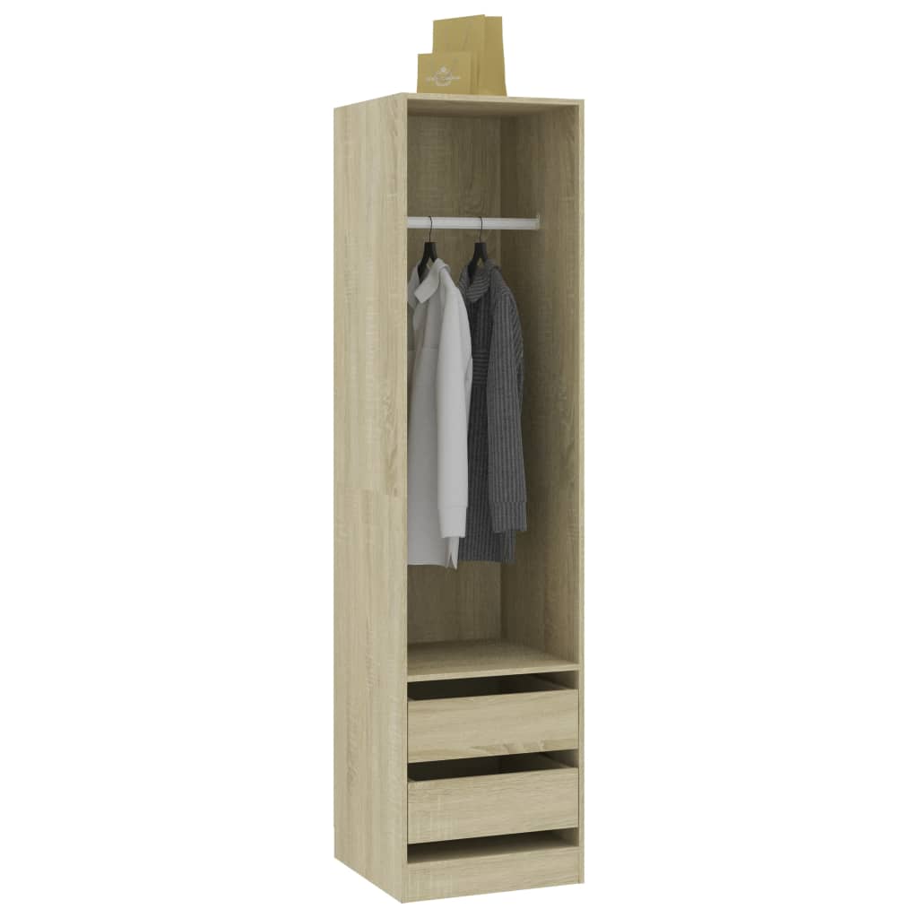 Kleiderschrank mit Schubladen Sonoma-Eiche 50x50x200 cm
